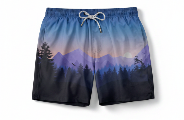 Magical Forest Shorts – Men's Full Print Microfiber Casual Shorts