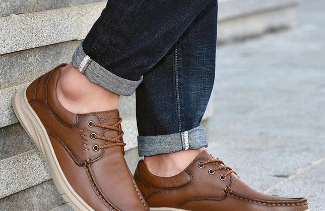 Italian Handmade Working Comfortable Office Men Genuine Leather - Constantin & Crys