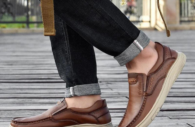 Italian Handmade Working Comfortable Office Men Genuine Leather - Constantin & Crys