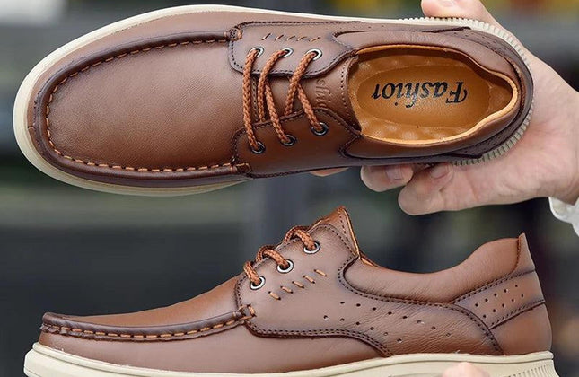 Italian Handmade Working Comfortable Office Men Genuine Leather - Constantin & Crys