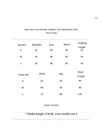 Off White Sets（Top+Pants） / S（4-6） / Adults