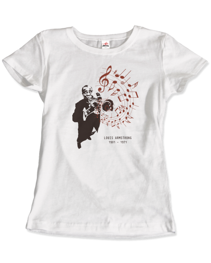 Louis Armstrong Jazz Legend Graphic T-Shirt | Satchmo Trumpet Tee