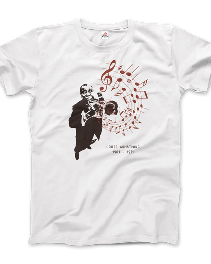 Louis Armstrong Jazz Legend Graphic T-Shirt | Satchmo Trumpet Tee