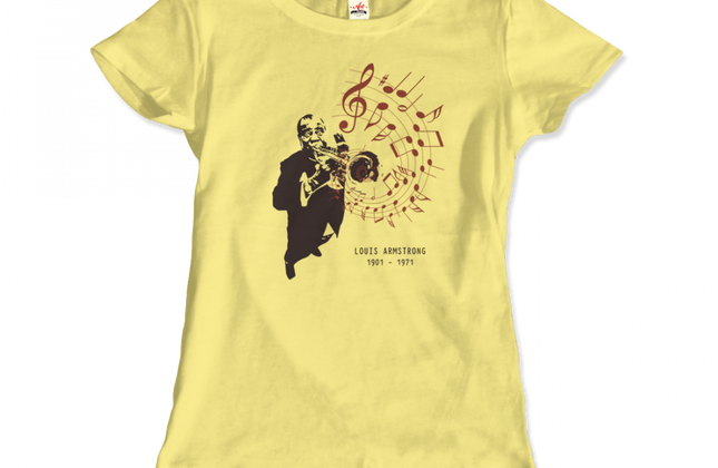 Louis Armstrong Jazz Legend Graphic T-Shirt | Satchmo Trumpet Tee