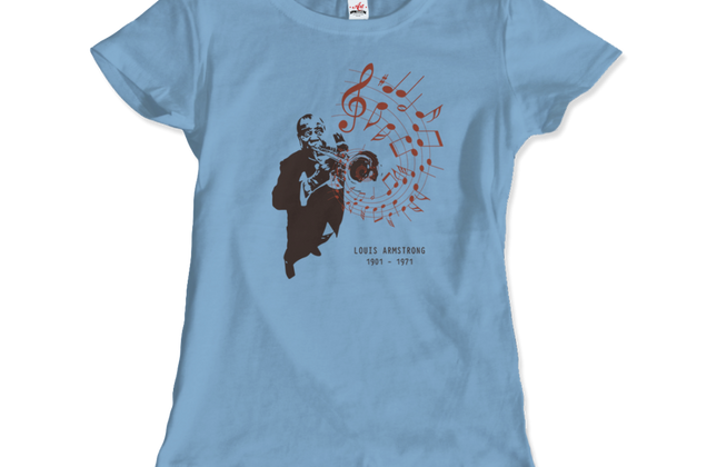 Louis Armstrong Jazz Legend Graphic T-Shirt | Satchmo Trumpet Tee