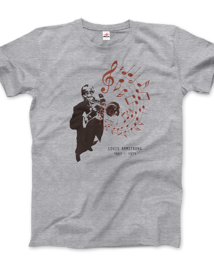 Louis Armstrong Jazz Legend Graphic T-Shirt | Satchmo Trumpet Tee
