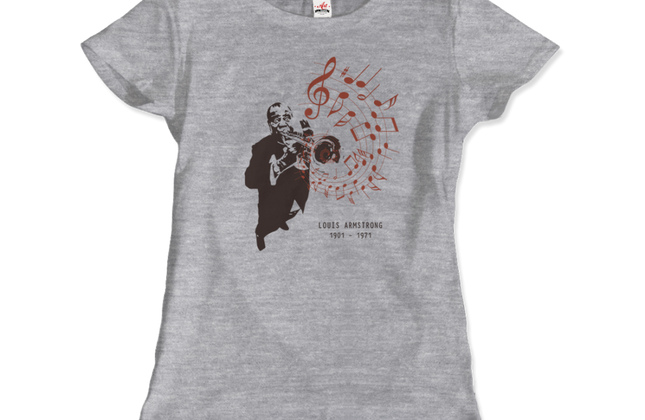 Louis Armstrong Jazz Legend Graphic T-Shirt | Satchmo Trumpet Tee