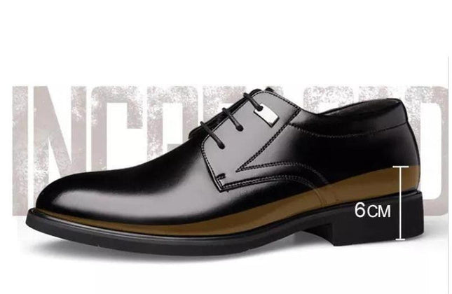 Men Height Increasing Shoes 6CM Man Elevator Shoe High Heel Men Lifted - Constantin & Crys