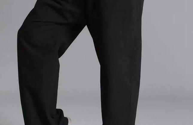 Men Pants Cotton Chinese Traditional Men's Kung Fu Pants Wu Shu Tai Chi Elast - Constantin & Crys