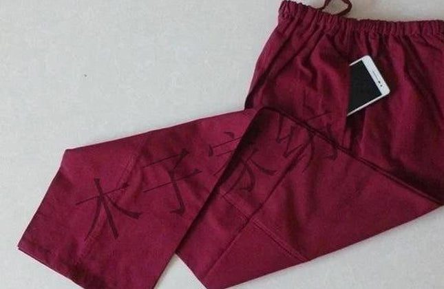 Men Pants Cotton Chinese Traditional Men's Kung Fu Pants Wu Shu Tai Chi Elast - Constantin & Crys