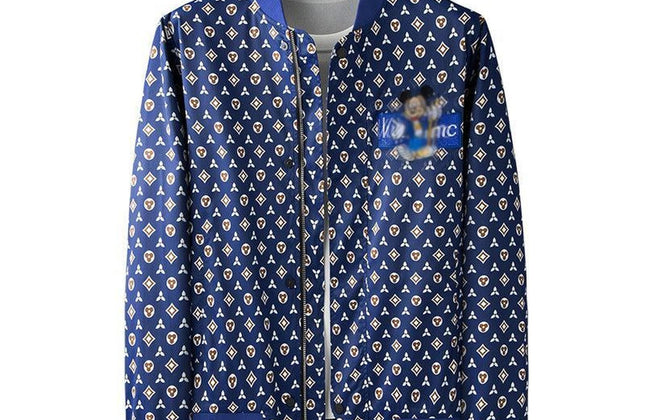 Men’s Casual Printed Fleece Jacket – Long Sleeve Autumn Style - Constantin & Crys