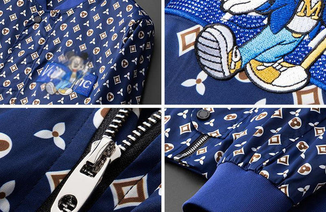 Men’s Casual Printed Fleece Jacket – Long Sleeve Autumn Style - Constantin & Crys