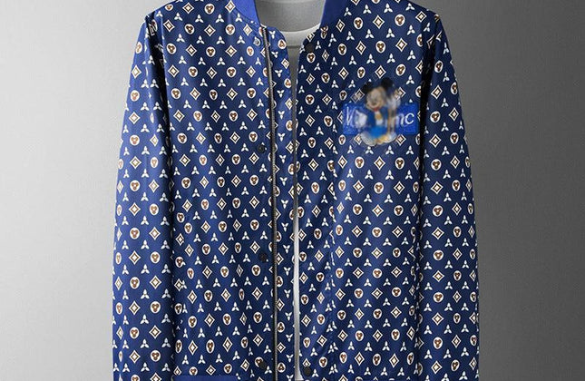 Men’s Casual Printed Fleece Jacket – Long Sleeve Autumn Style - Constantin & Crys