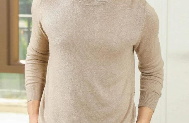 Men’s Custom Logo Knit Sweater – Casual Long Sleeve Pullover - Constantin & Crys