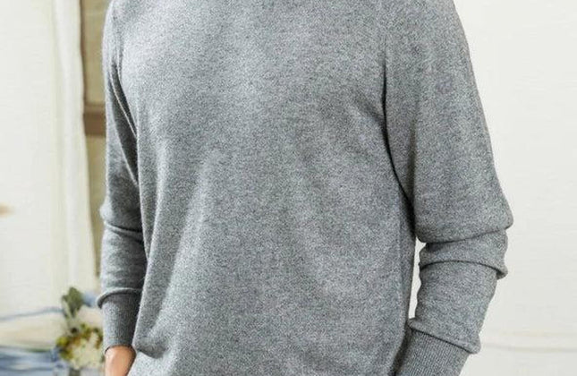 Men’s Custom Logo Knit Sweater – Casual Long Sleeve Pullover - Constantin & Crys