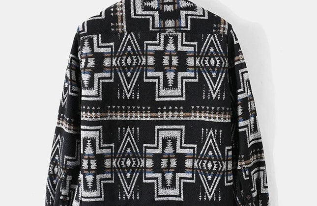 Mens Long Sleeve Custom Labels Wool Warm Coating Camouflage Fashion Casual - Constantin & Crys