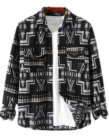 Mens Long Sleeve Custom Labels Wool Warm Coating Camouflage Fashion Casual - Constantin & Crys