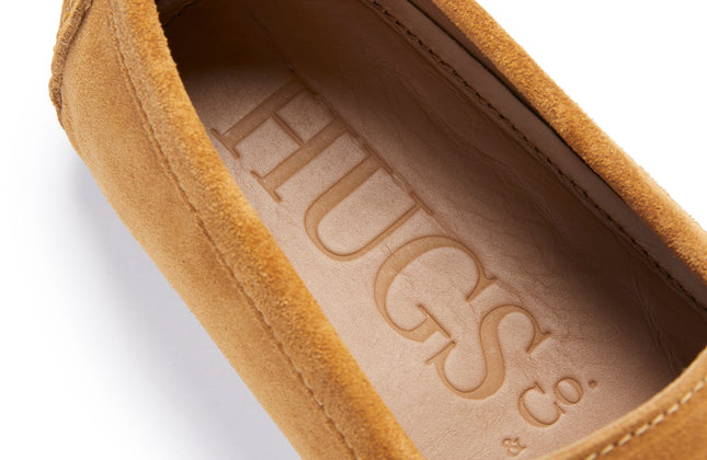 Tobacco Suede Penny Driving Loafers