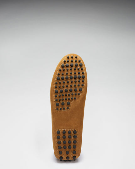 Tobacco Suede Penny Driving Loafers