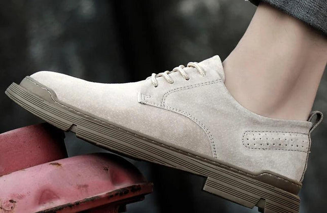 New Genuine Leather Casual Shoes Men Suede Oxfords Men Breathable Flats Shoe - Constantin & Crys