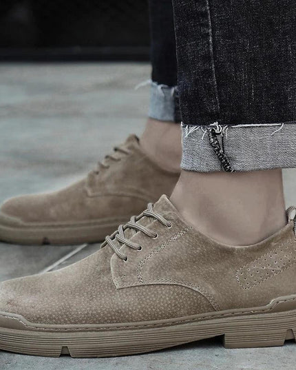 New Genuine Leather Casual Shoes Men Suede Oxfords Men Breathable Flats Shoe - Constantin & Crys