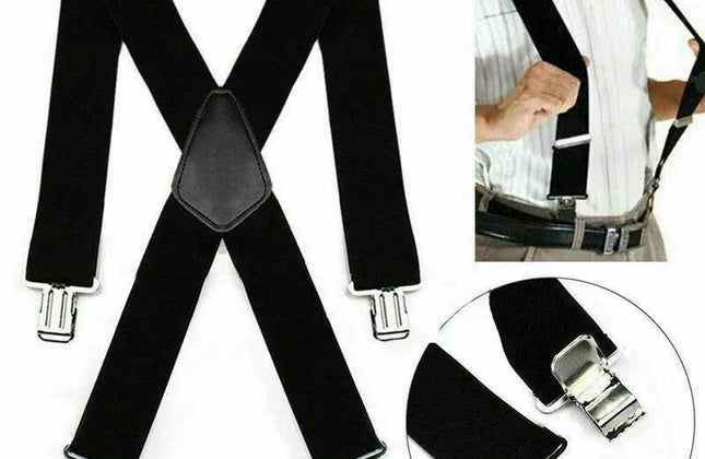 Plus Size 50mm Wide Men Suspenders High Elastic Adjustable - Constantin & Crys