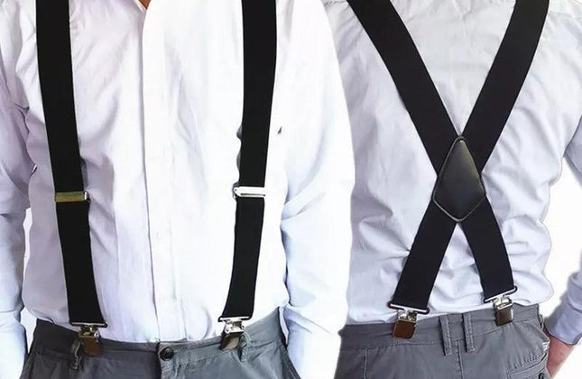 Plus Size 50mm Wide Men Suspenders High Elastic Adjustable - Constantin & Crys