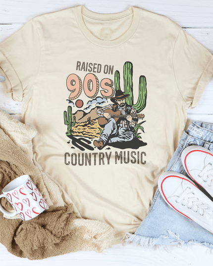 Raised on Country Music Tee | Women's Unisex Graphic Tee | Bella Canvas
