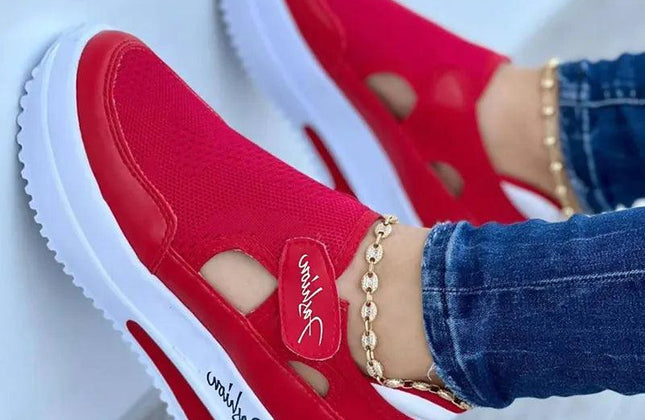 Red Sneakers Women Shoes Woman Tennis Shoes Canvas Shoe Female Casual Shoes - Constantin & Crys