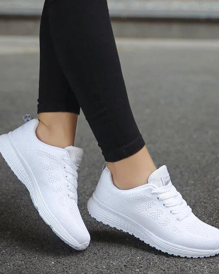 White Platform Trainers Women's Casual Sneakers Tenis Feminino - Constantin & Crys