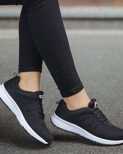 White Platform Trainers Women's Casual Sneakers Tenis Feminino - Constantin & Crys