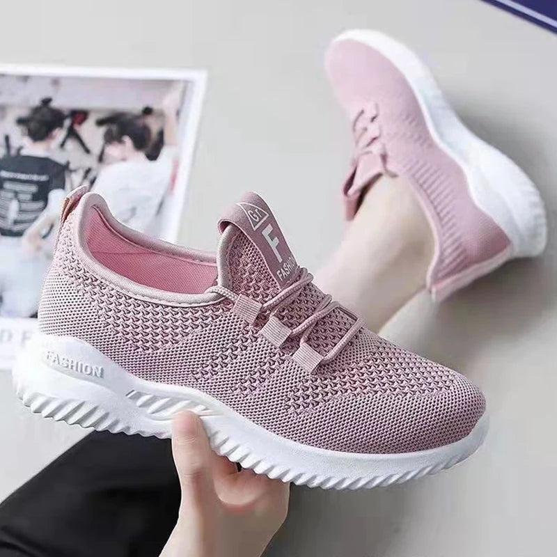 Women's breathable air mesh running sneakers