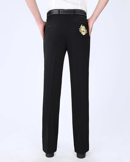 Summer Men Business Thin Silk Pants 29 - 56 Male Big Size Formal Classic Black - Constantin & Crys