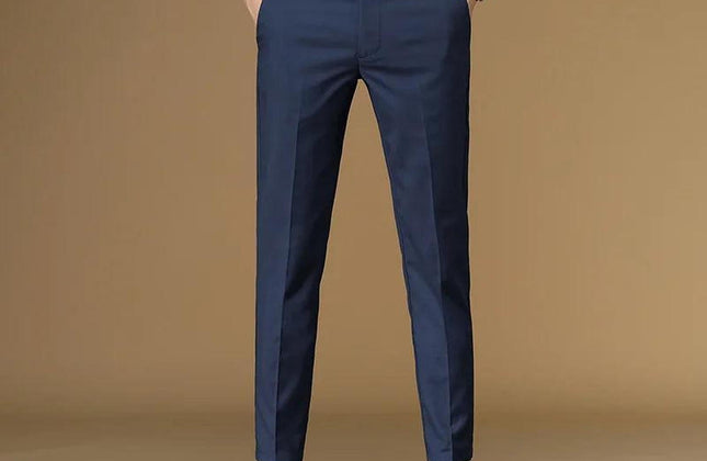 Summer Suit Pants Men Red Black Khaki Flat Formal Office Wear Smart Business - Constantin & Crys