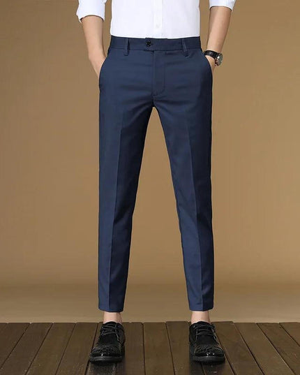 Summer Suit Pants Men Red Black Khaki Flat Formal Office Wear Smart Business - Constantin & Crys