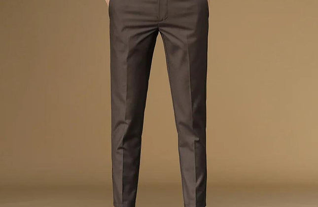 Summer Suit Pants Men Red Black Khaki Flat Formal Office Wear Smart Business - Constantin & Crys