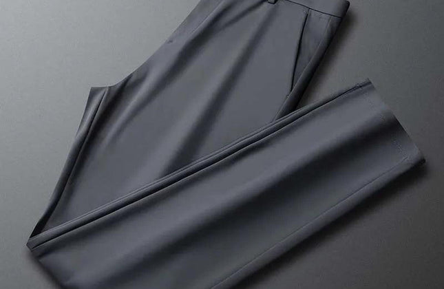 Summer Thin Men's Trousers Four Side Elastic Milk Silk New Business Office Ice - Constantin & Crys
