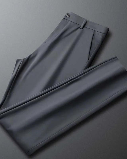 Summer Thin Men's Trousers Four Side Elastic Milk Silk New Business Office Ice - Constantin & Crys