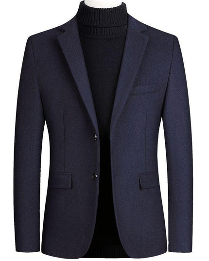 Thicken Men's Suit Jacket One Button Slim Fit Sport Coat Woolen Jacket - Constantin & Crys