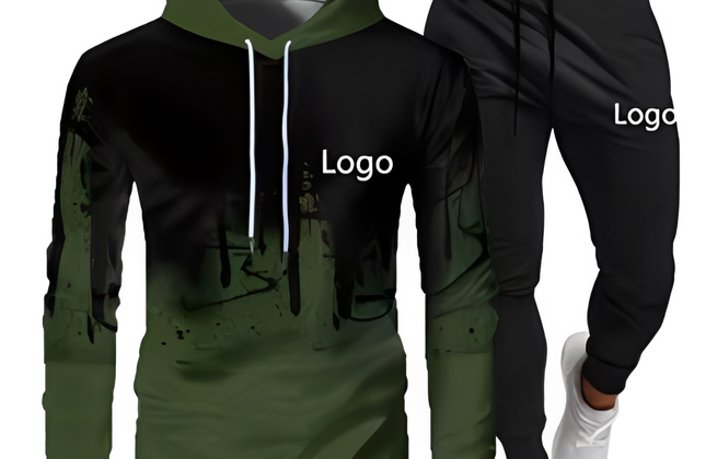 Wholesale Customized Solid Sweatsuit Men Jogging Long Sleeve Hoodies