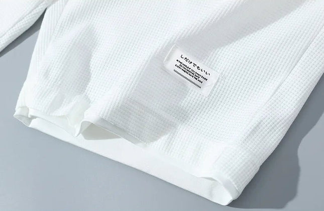 Waffle Men's Summer Short Sleeve And Shorts Two Piece Sets Sports Casual Tracksuit Men Comfortable Cool Shorts Oversized Set - Constantin & Crys