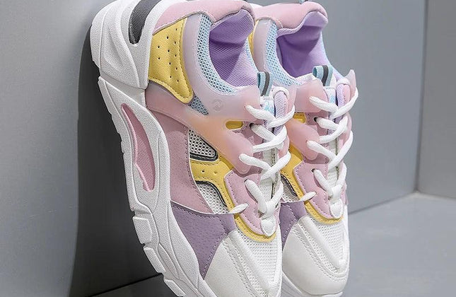 Woman Shoes Women Chunky Sneakers Platform Casual Sport Shoes Vulcanized Tennis - Constantin & Crys
