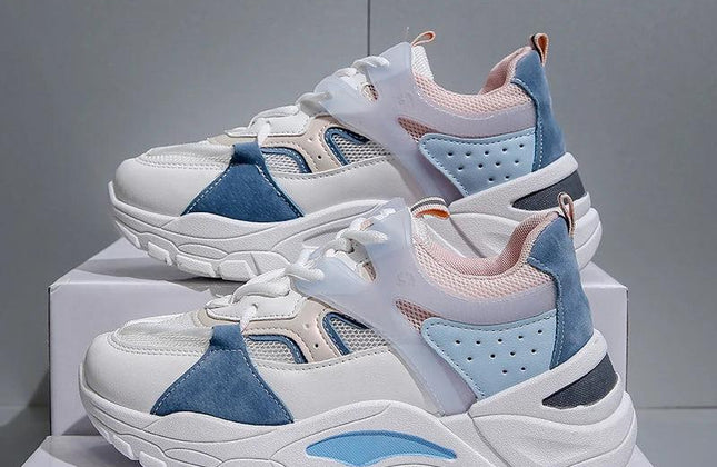 Woman Shoes Women Chunky Sneakers Platform Casual Sport Shoes Vulcanized Tennis - Constantin & Crys