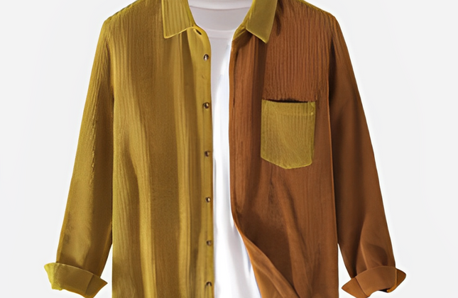 Streetwear Corduroy Mens Shirts for Men Clothing Harajuku Fashion Casual Shirt
